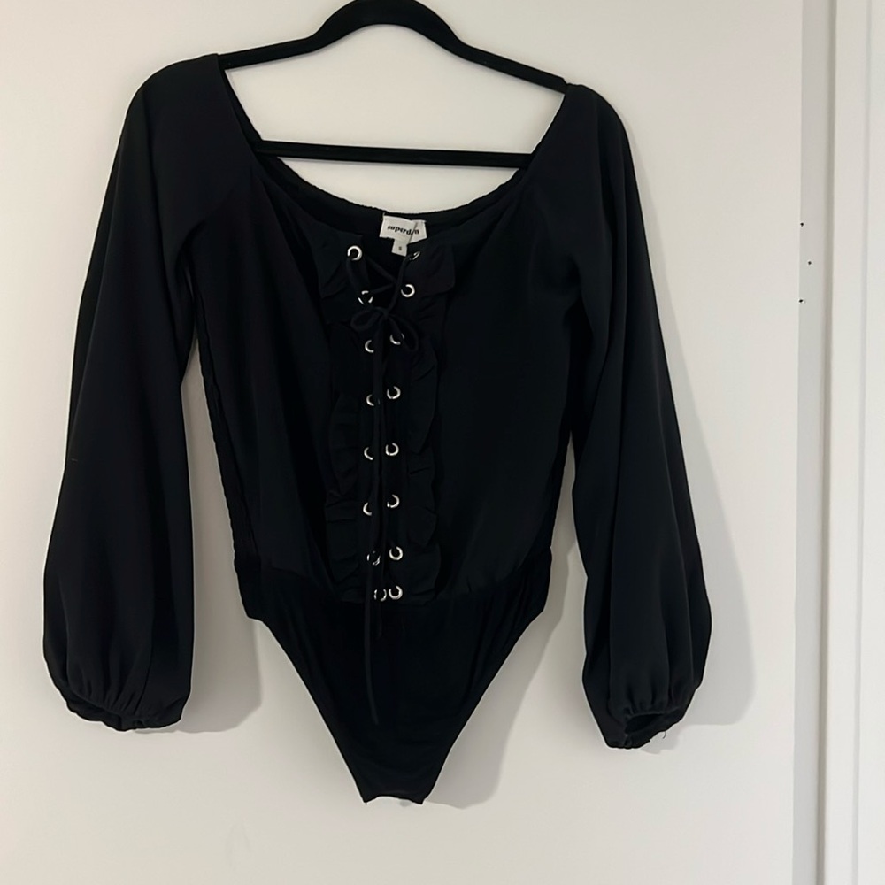 Superdown lace up bodysuit